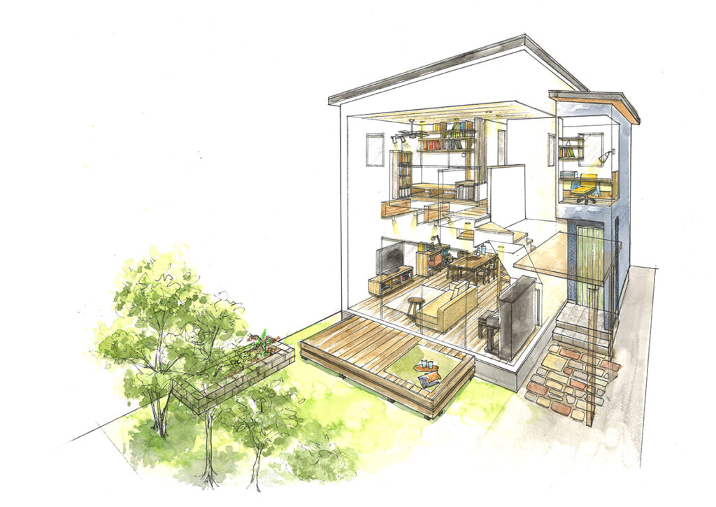 秘密基地のヌックがある家