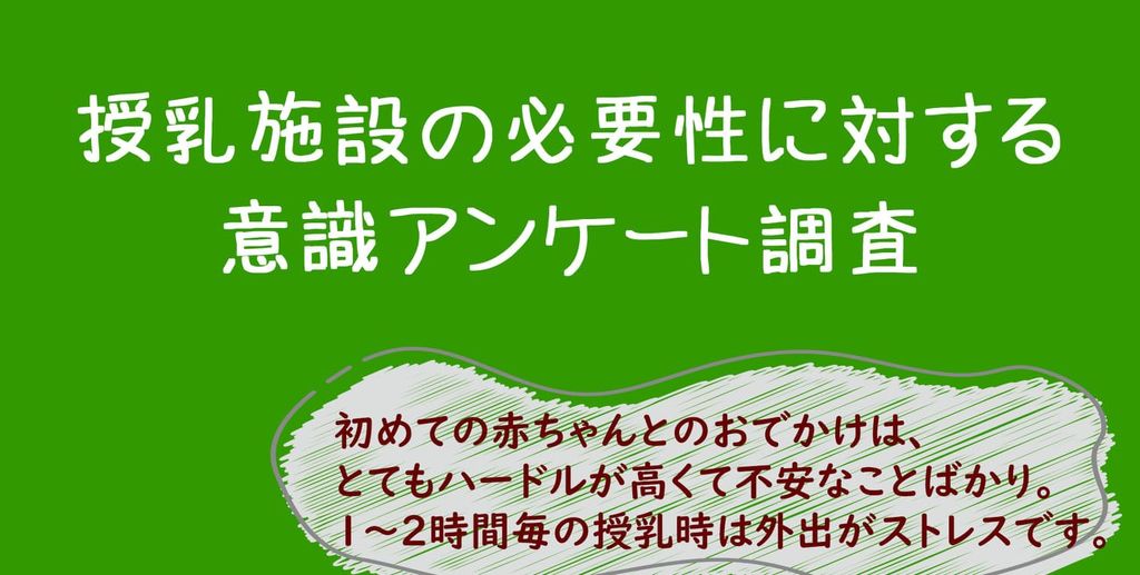 静岡のお街に木質化された授乳施設をつくるproject｜動き始めた経緯とアンケート調査への協力依頼