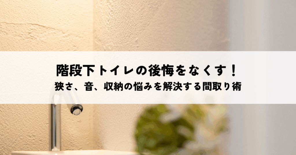 階段下トイレの後悔をなくす！狭さ、音、収納の悩みを解決する間取り術